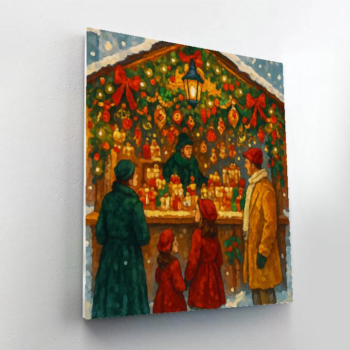 Festive Market Garland Glow Numbered painting kits