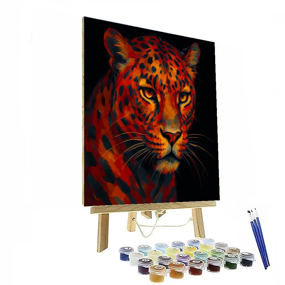 Vivid Leopard Focus paint by number