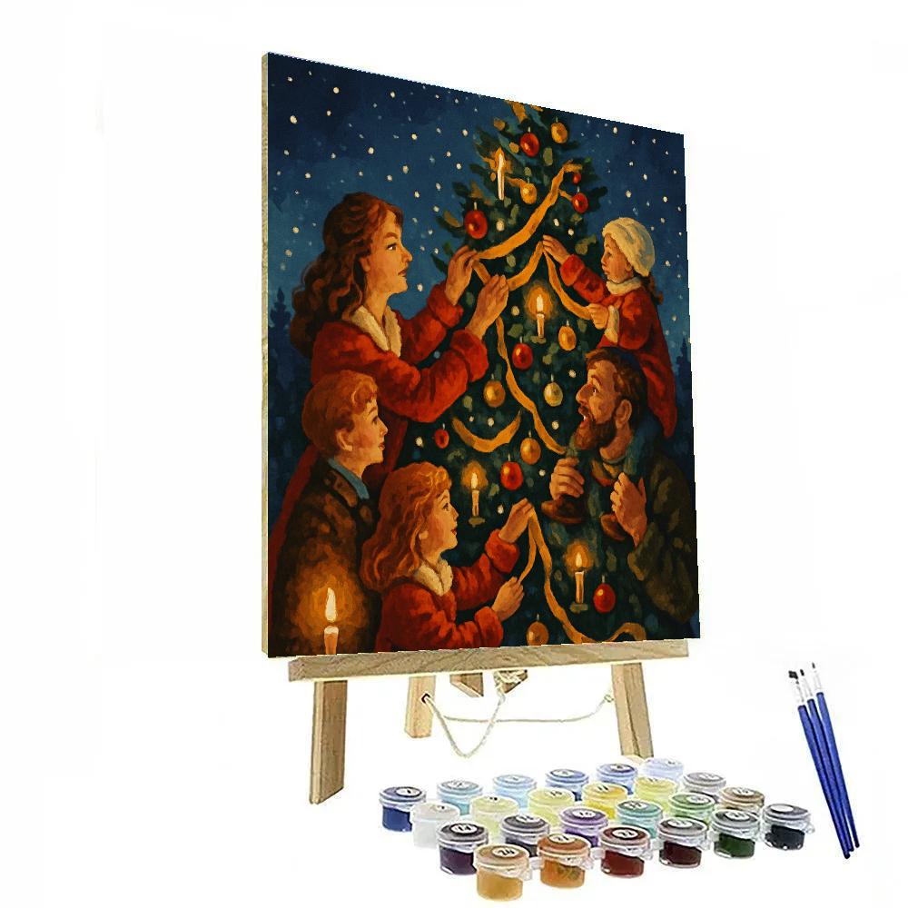 Twilight Tree Ribbon Dance Painting by numbers kit