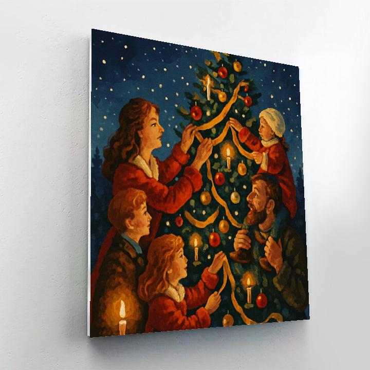 Twilight Tree Ribbon Dance Painting by numbers kit