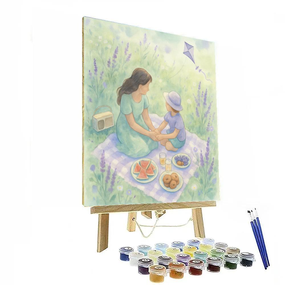 Picnic Symphony With Mother And Child Painting by numbers kit