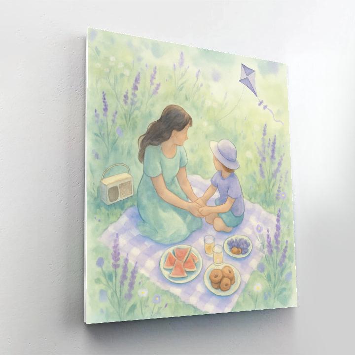 Picnic Symphony With Mother And Child Painting by numbers kit