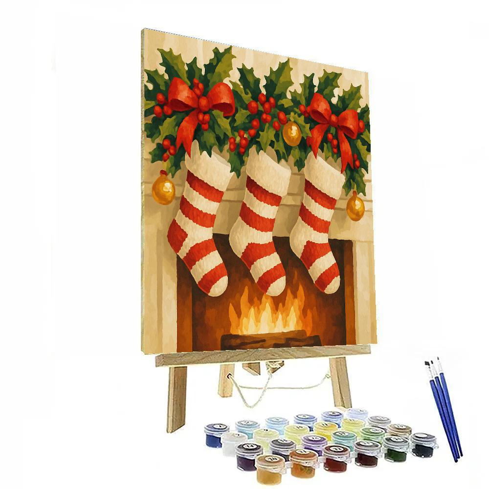 Stockings Hung With Merriment Painting by numbers kit