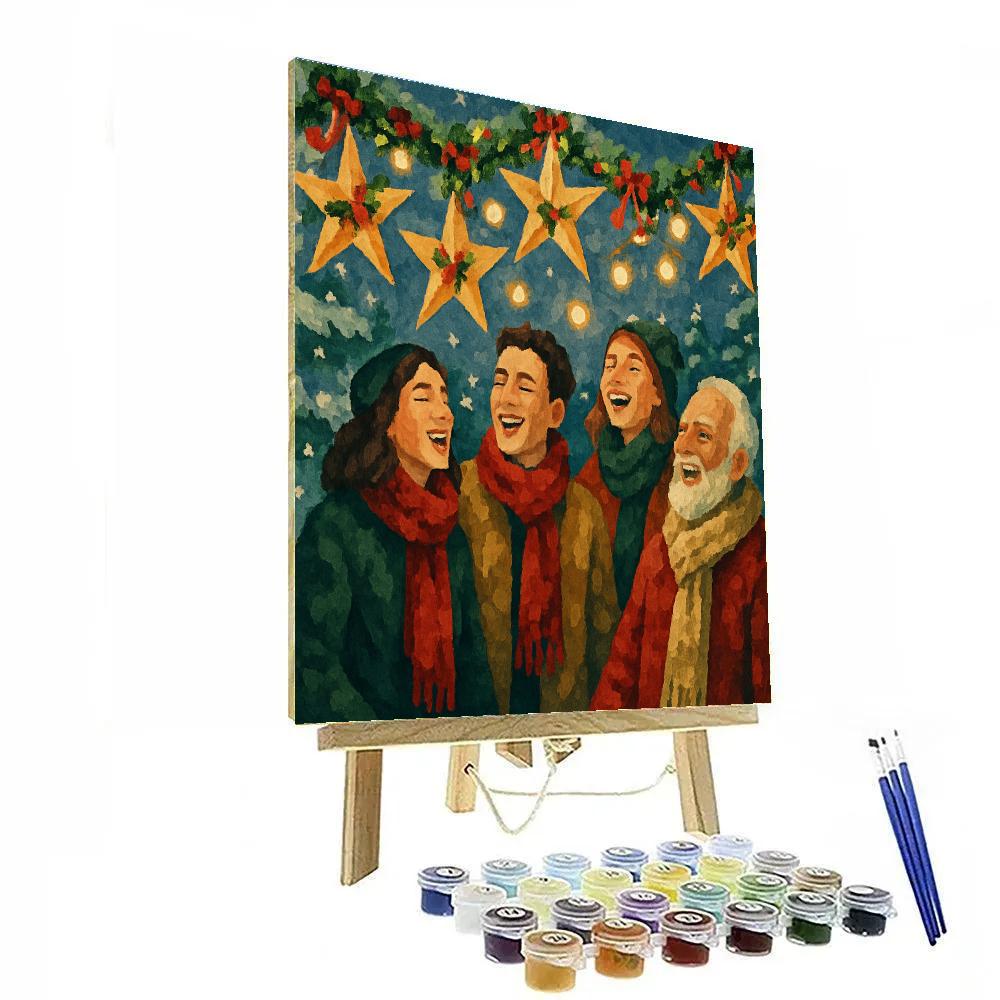 Gathered Beneath Garland Stars Number painting