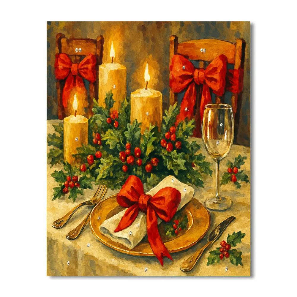 Ribbon-Wrapped Feast paint by numbers