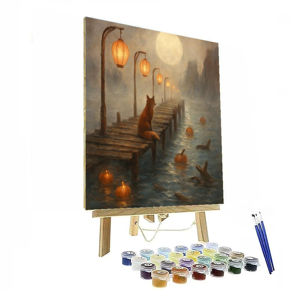 Lanterns On The Broken Pier paint by numbers