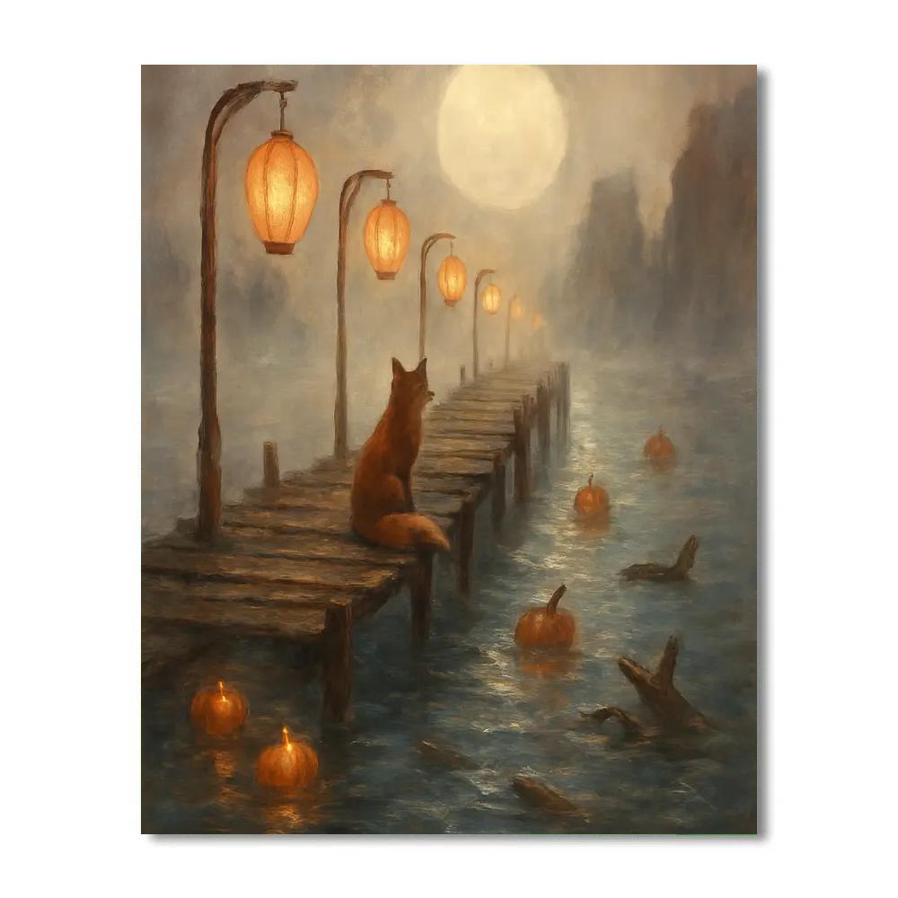 Lanterns On The Broken Pier paint by numbers