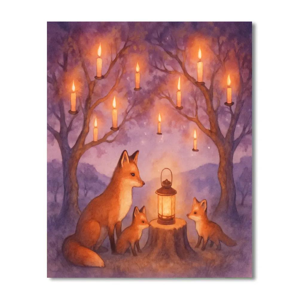 Twilight Orchard Of Candles painting number kit