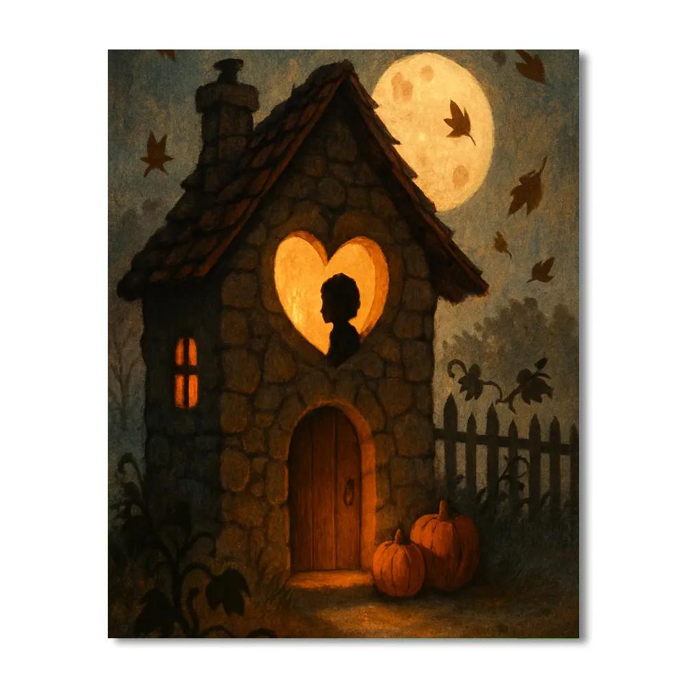 Hollow Window Cottage Numbered painting kits
