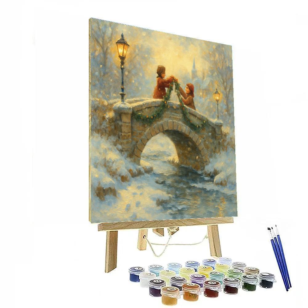 Snowbound Storybook Bridge Paint by numbers kits