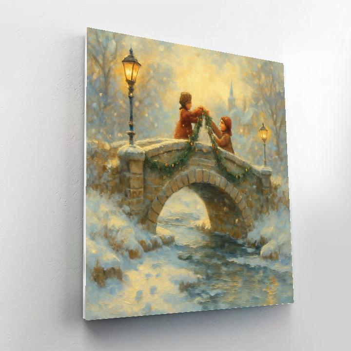 Snowbound Storybook Bridge Paint by numbers kits