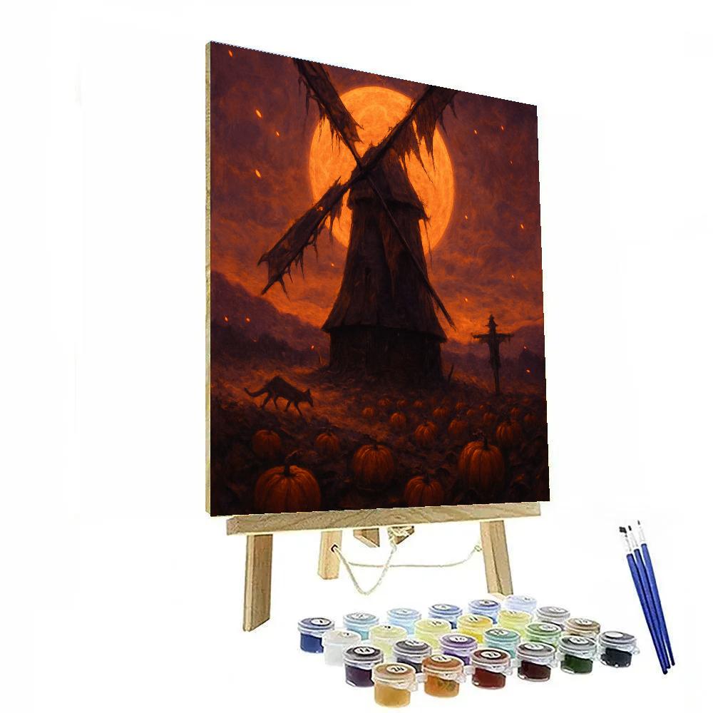 Broken Windmill Night Watch Number painting
