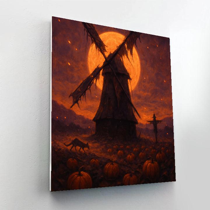 Broken Windmill Night Watch Number painting