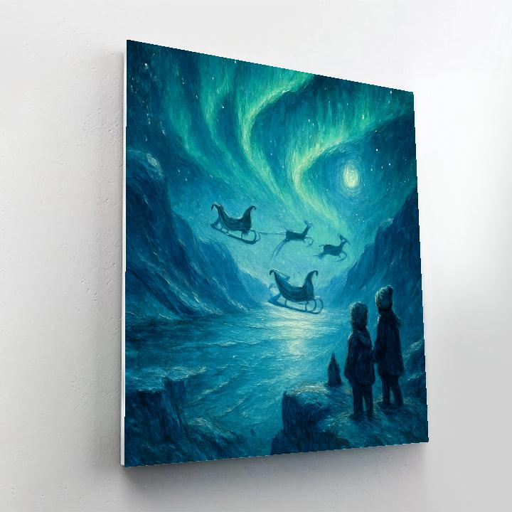 Aurora Sleigh Gliders DIY paint by numbers