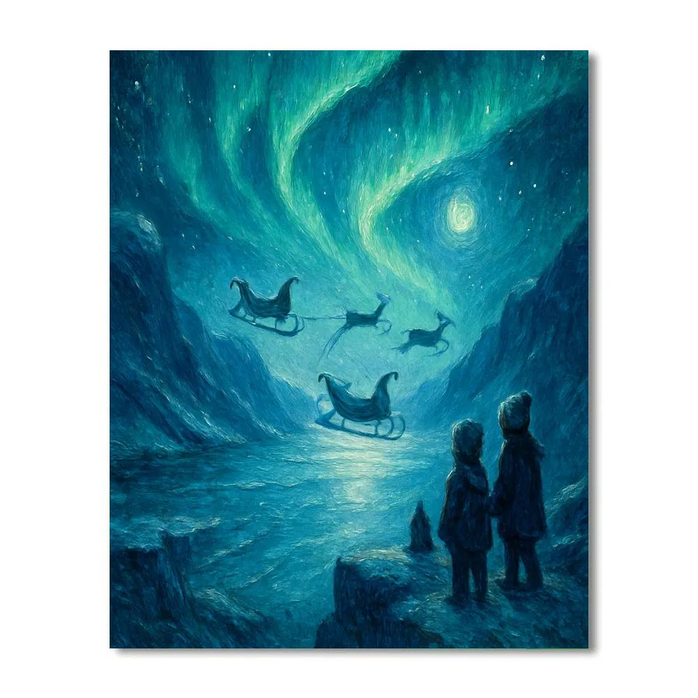 Aurora Sleigh Gliders DIY paint by numbers