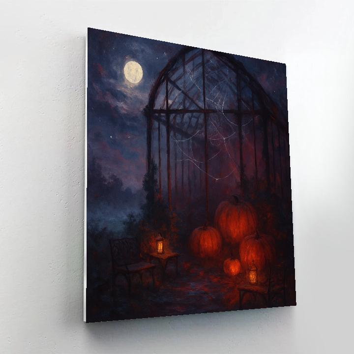 Glasshouse Of Midnight Pumpkins paint by numbers