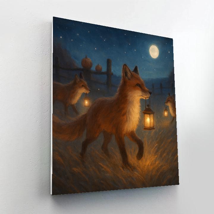 Nocturne Of The Fox Lanterns paint by color