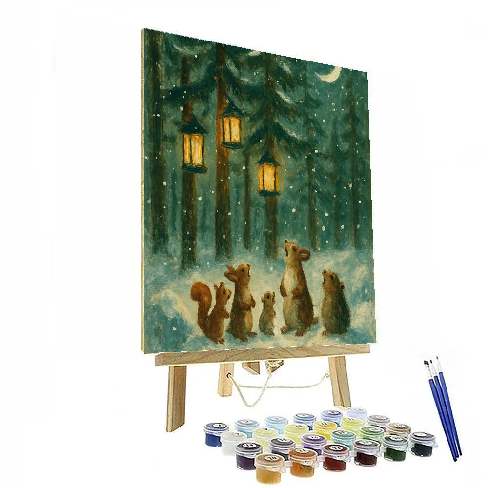 Twilight Pine Choir paint by number
