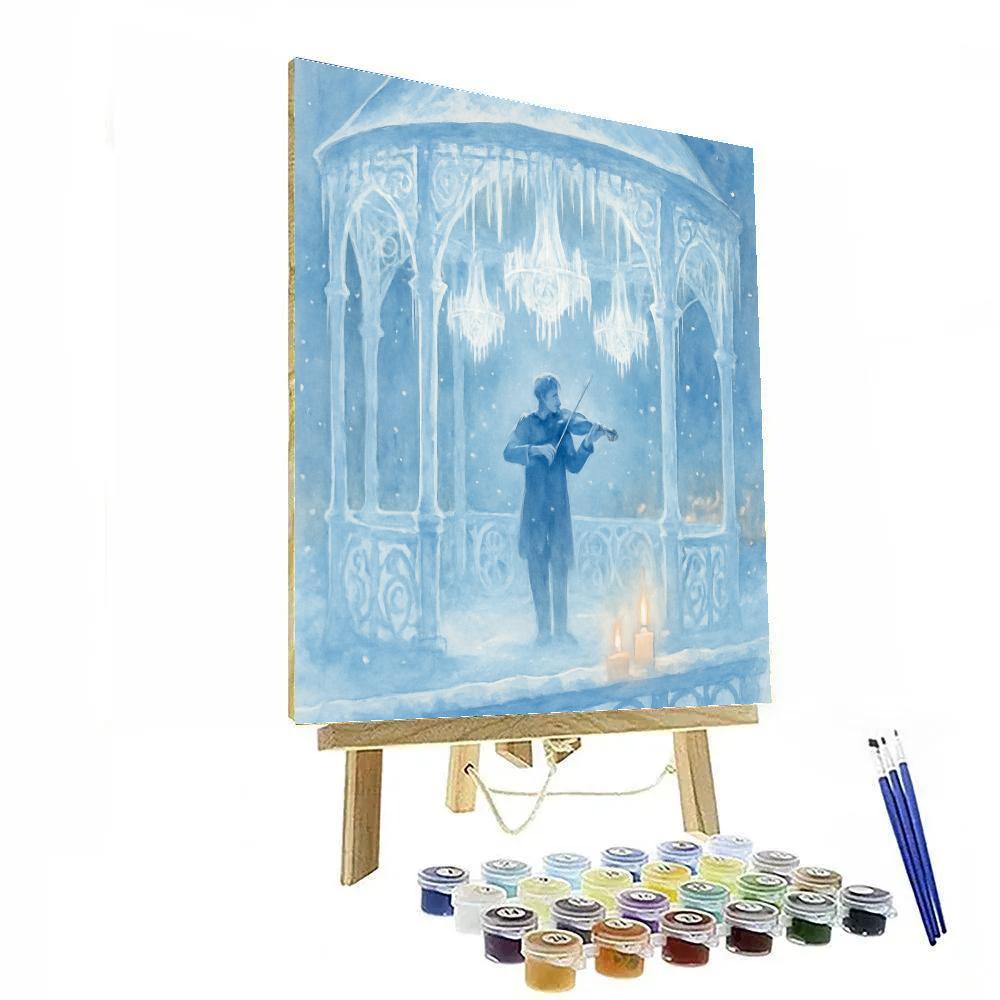 Carved Icicle Gazebo Number painting