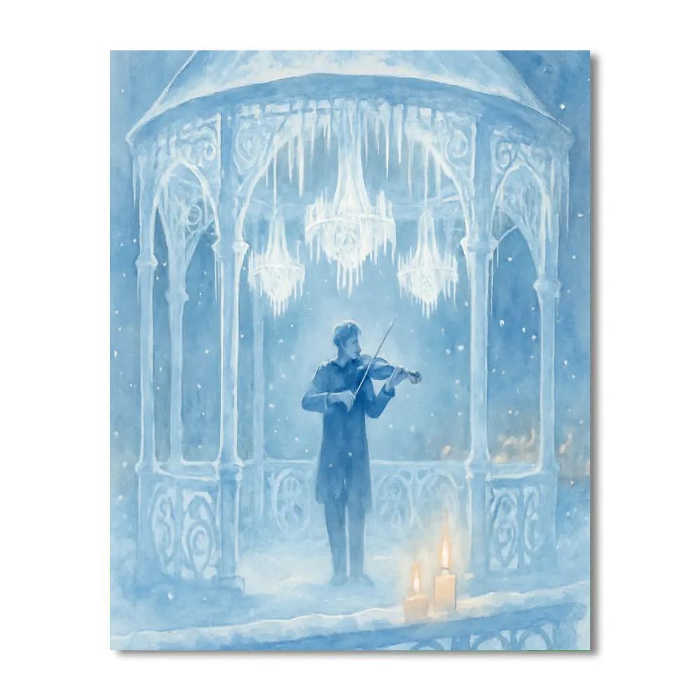 Carved Icicle Gazebo Number painting
