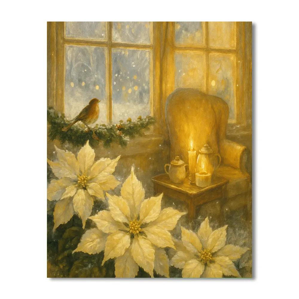 Frostflower Window Garden paint by numbers
