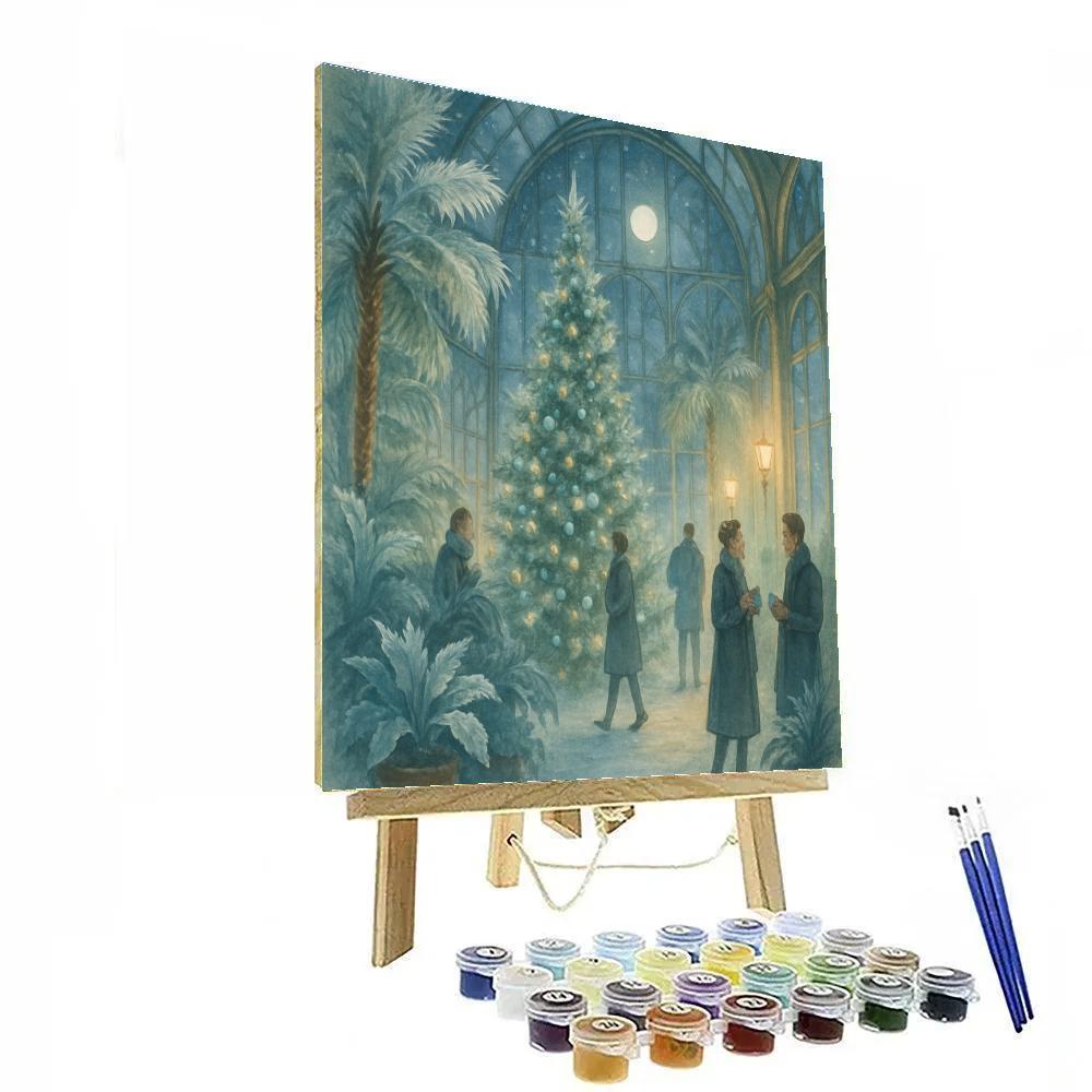 Snowglass Conservatory Night Number painting