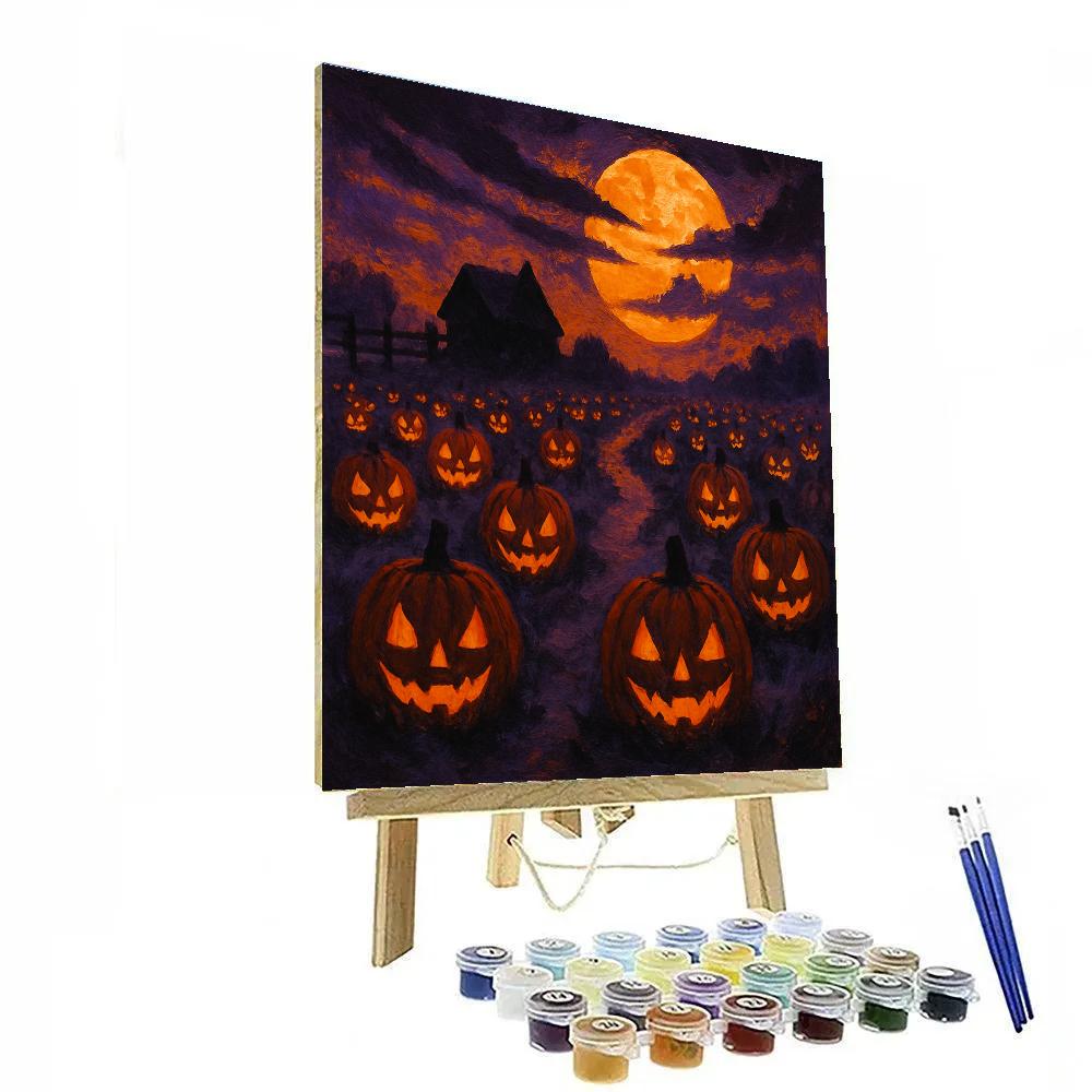 The Field Of Watching Pumpkins paint by color