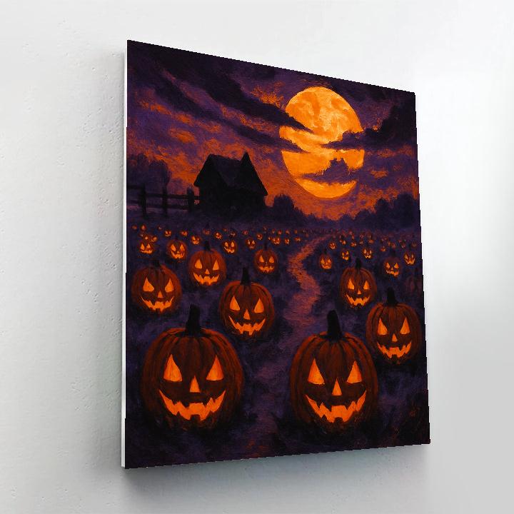The Field Of Watching Pumpkins paint by color
