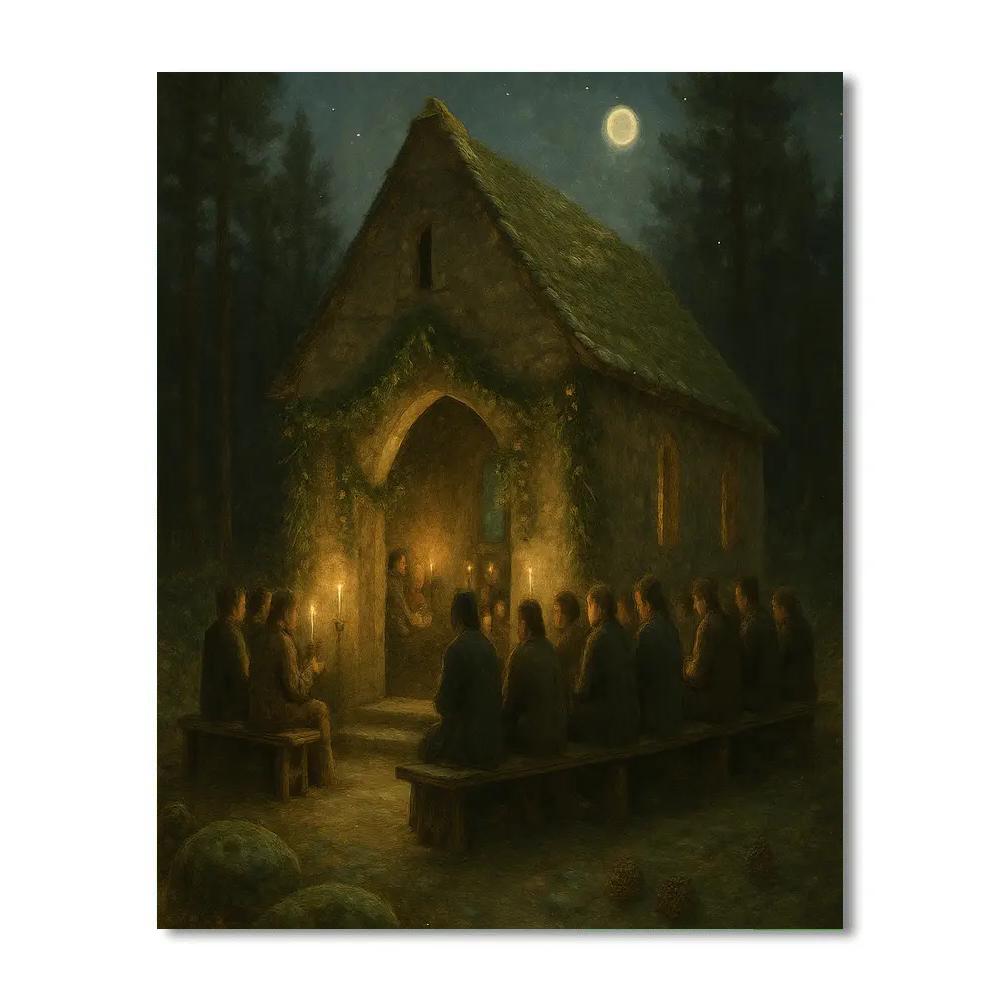 Mossy Chapel Solstice Numbered painting kits