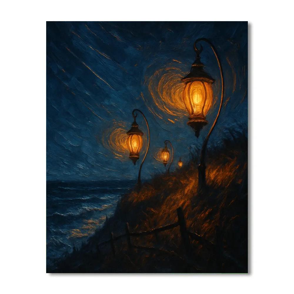 Ridge Of Whispering Lanterns Painting by numbers kit