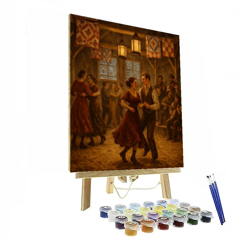 Lantern Quilt Barn Dance Numbered painting kits