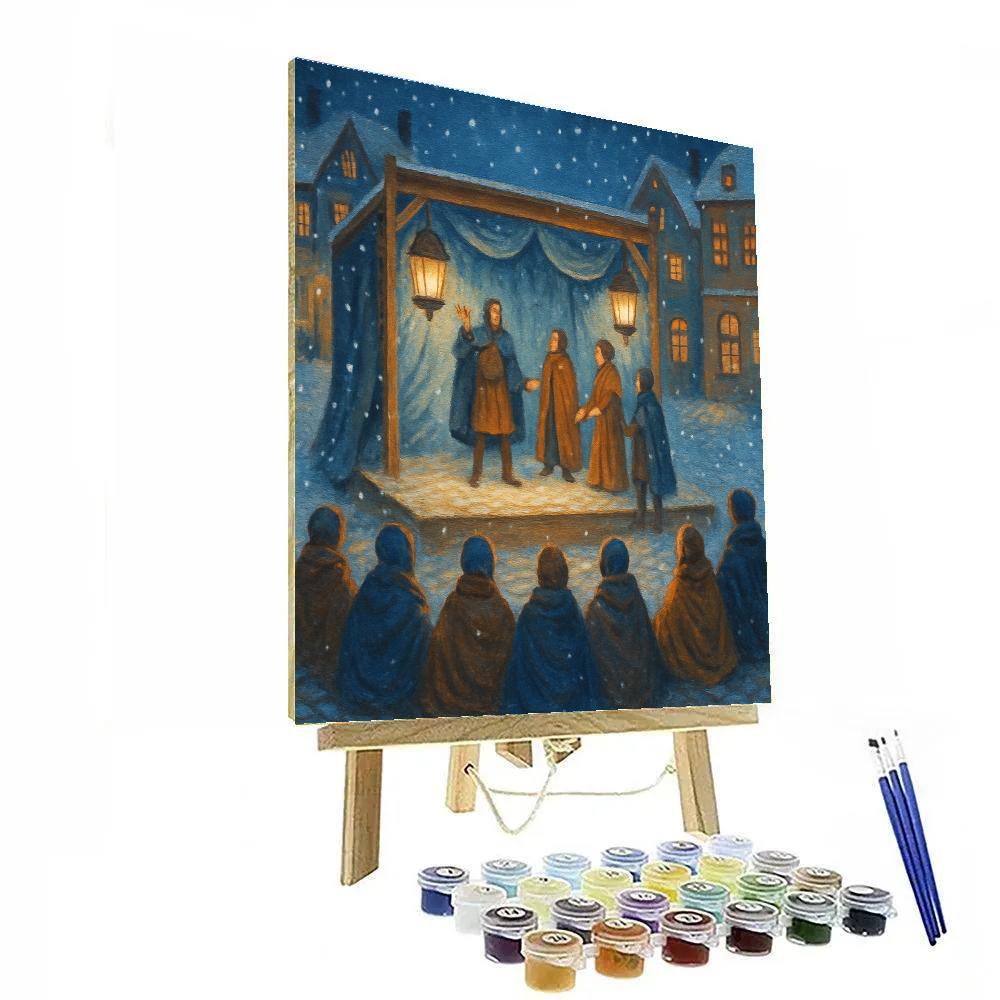 Cobblestone Frost Theater painting number kit