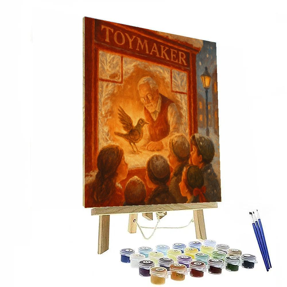 Frosted Toymakers Window paint by number