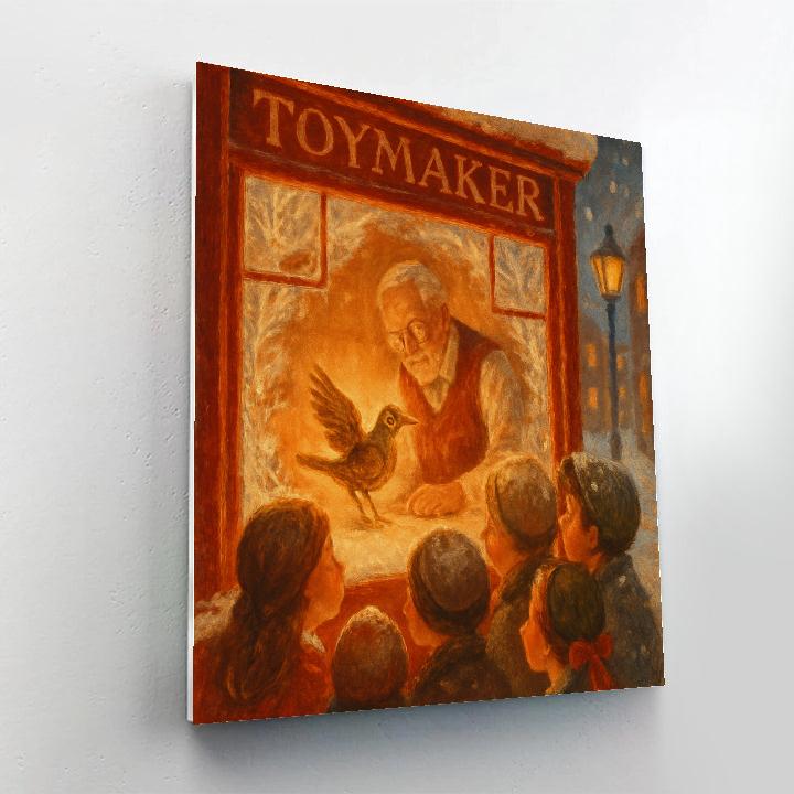 Frosted Toymakers Window paint by number
