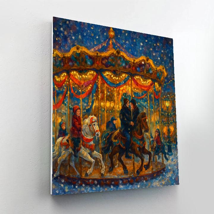 Ribboned Carousel Of Lights paint by numbers