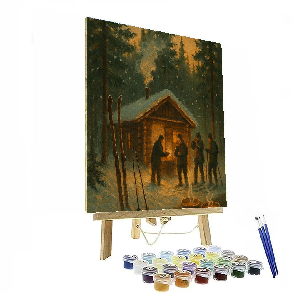Warming Hut At Pine Crossing paint by numbers