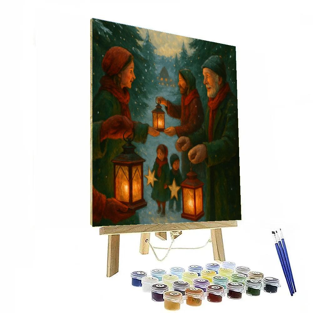 Fir Lane Lantern Exchange paint by number