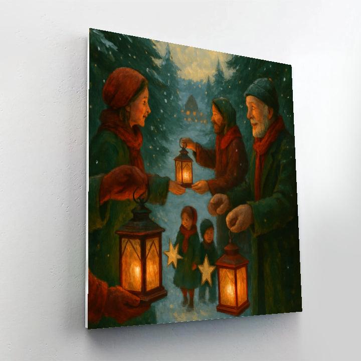 Fir Lane Lantern Exchange paint by number