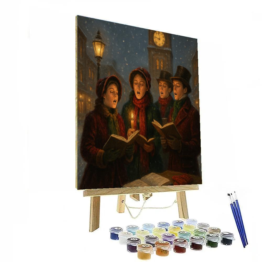 Velvet Night Carolers Number painting