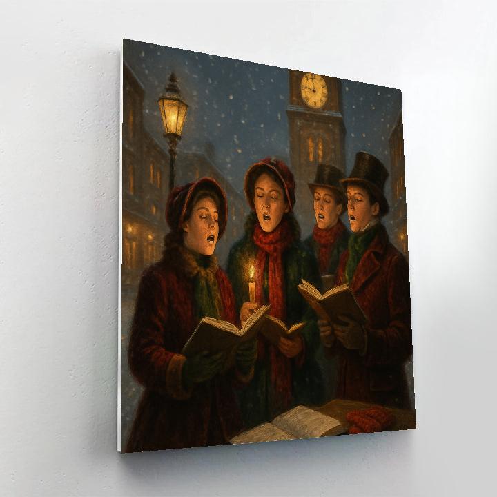 Velvet Night Carolers Number painting