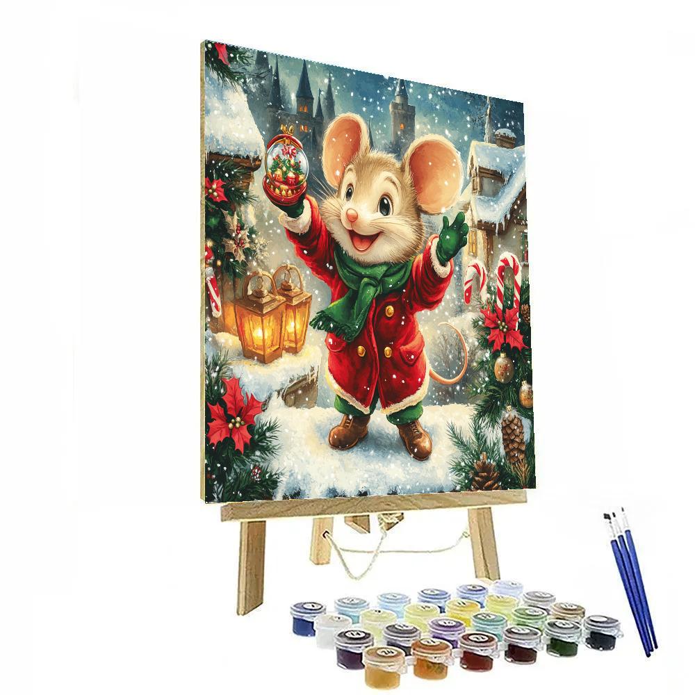 Mickey Snowglobe Celebration DIY paint by numbers