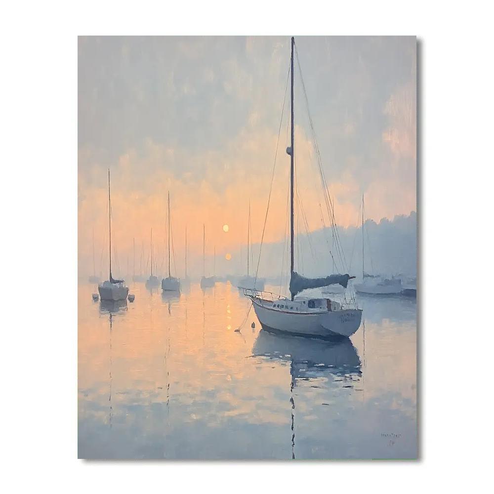 Claude Monet Inspired Morning Harbor Painting by numbers kit