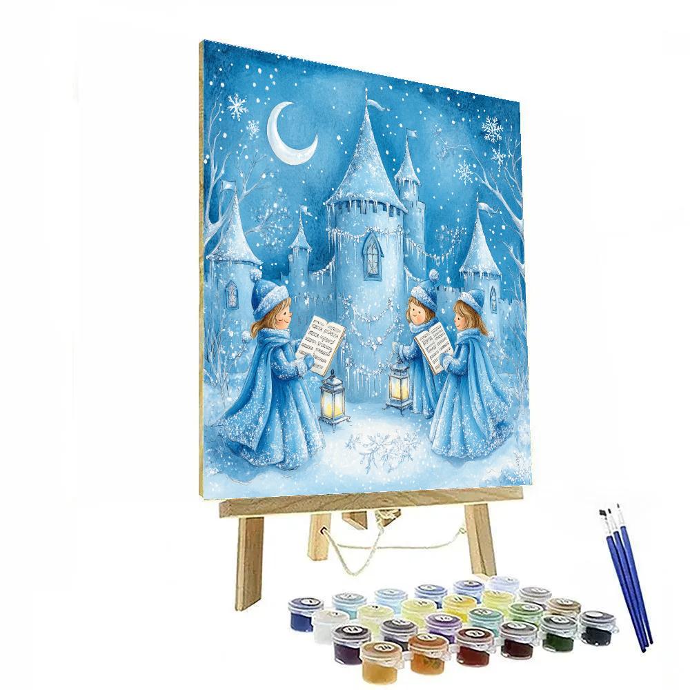 Frozen Castle Carolers paint by numbers