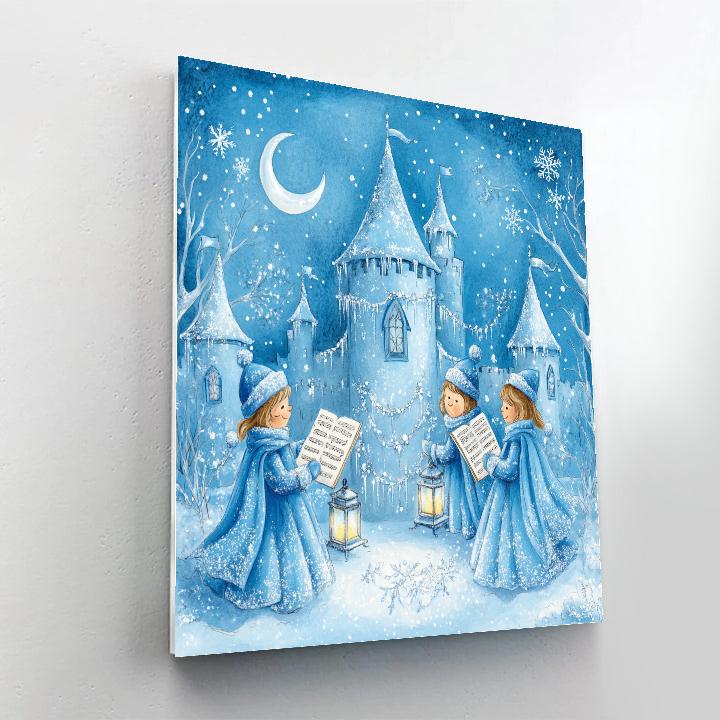 Frozen Castle Carolers paint by numbers