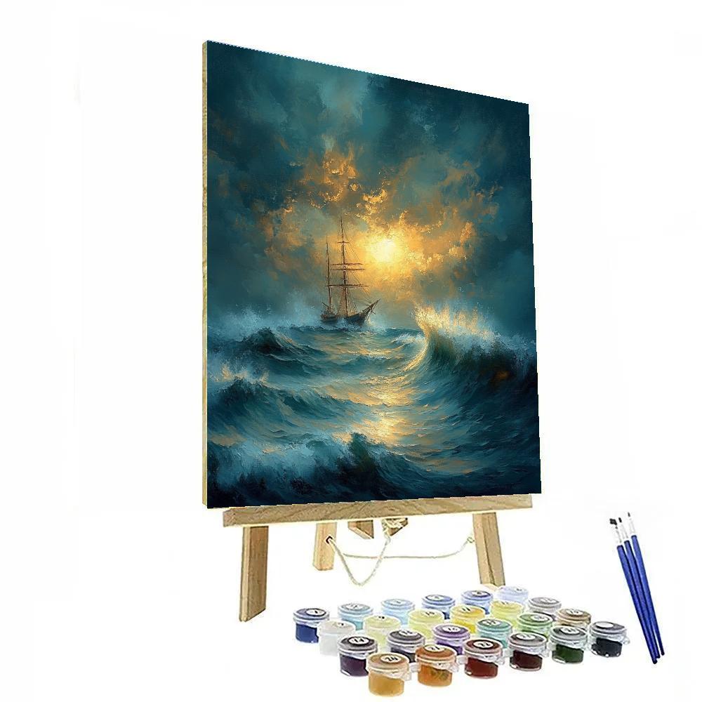 J.M.W. Turner Inspired Tempest Sea Paint by numbers kits
