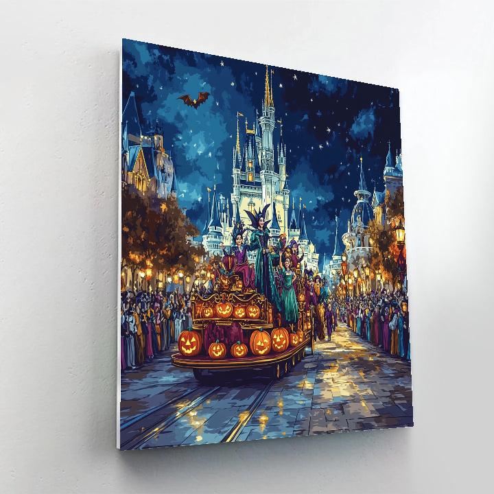Villainous Castle Trick Or Treat Parade painting number kit