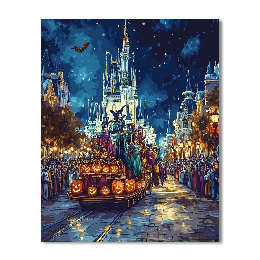 Villainous Castle Trick Or Treat Parade painting number kit