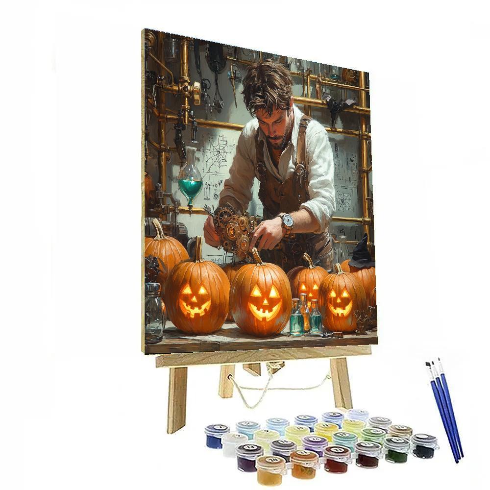 Laboratory Of Pumpkin Automata Paint by numbers kits