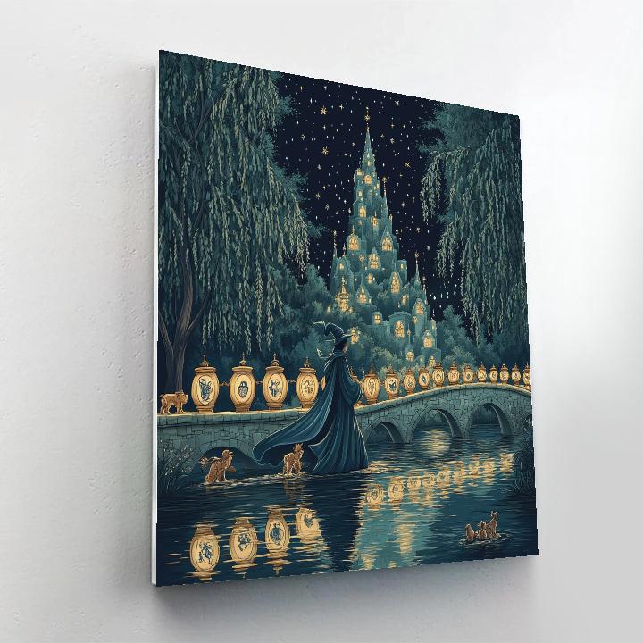 Sorcerers Apprentice Moonlight Lantern Walk Paint by numbers kits