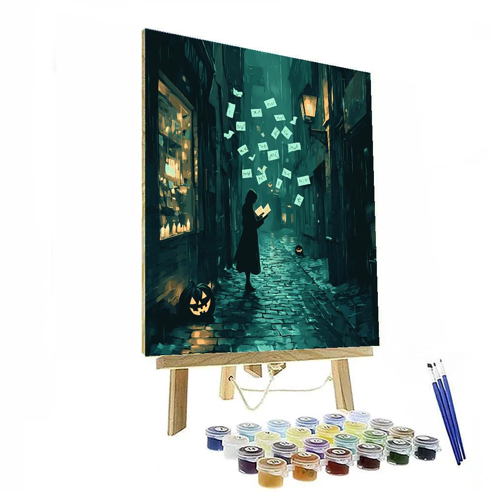 Moonlit Alley Of Whispers Haunted Edition Painting by numbers kit
